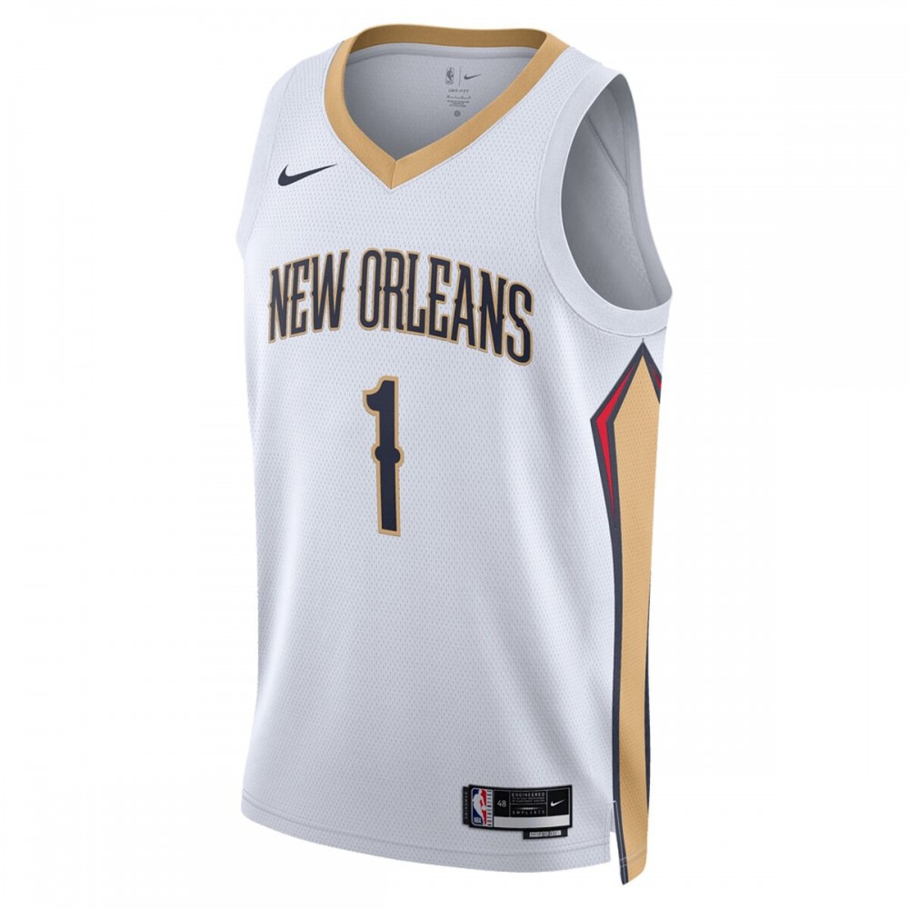 Zion Williamson New Orleans Pelicans Unisex 2022/23 Swingman Jersey - Association Edition - White-Pro Kit Vault | Brand New 26/27 Sports Jerseys